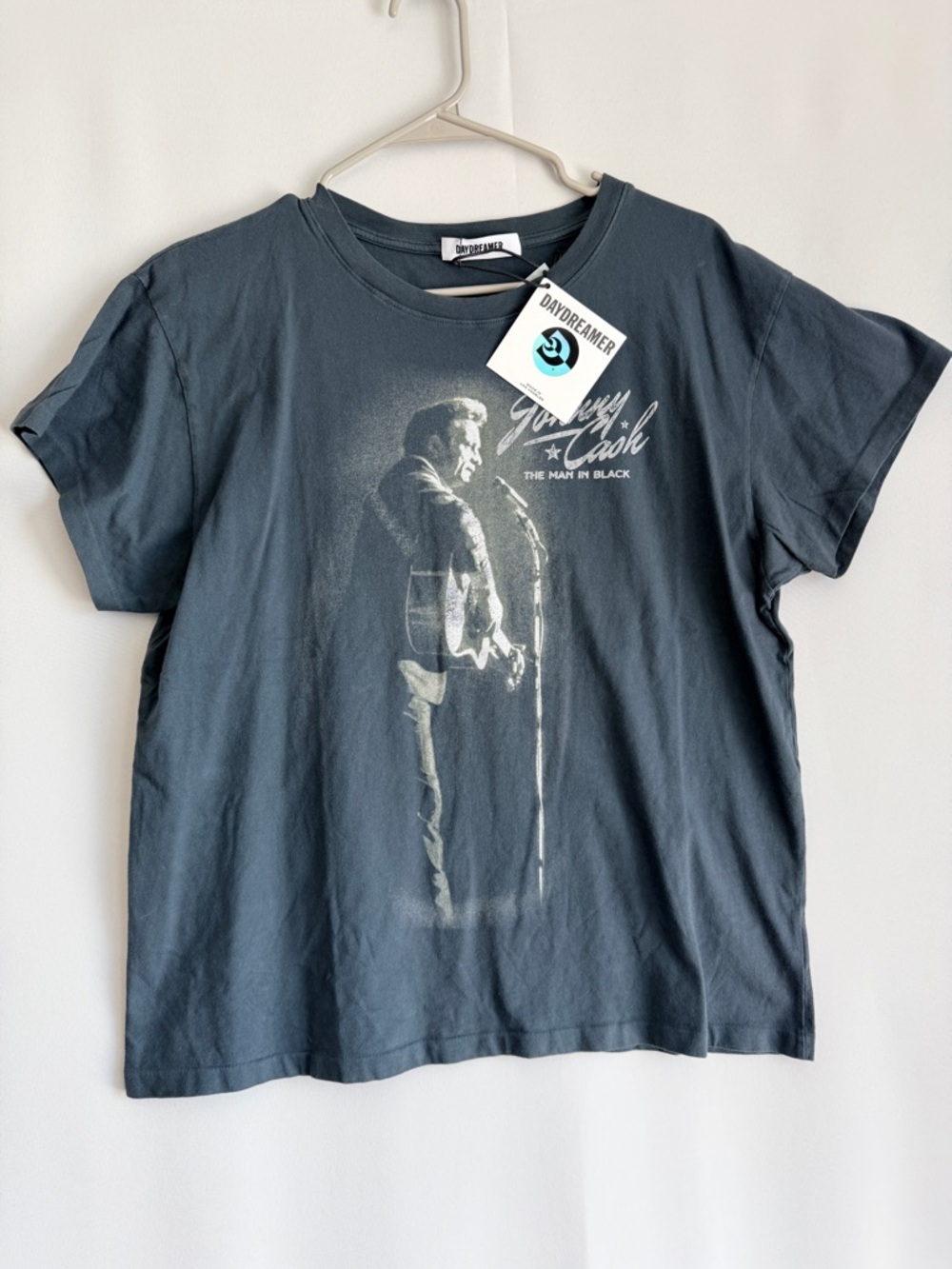 Daydreamer Johnny Cash The Man in Black Graphic Tee XL – Vintage Wash Band Tee